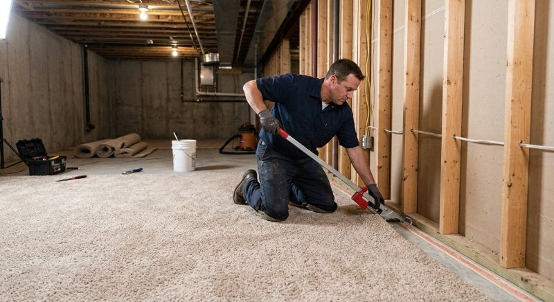 Basement Carpet Stretching in Monmouth County, NJ